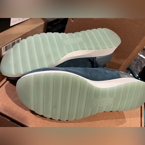 S55. Munro Womens Monique Blue Suede Leather Lace Up Sneakers Shoes 10.5N - Picture 8 of 9